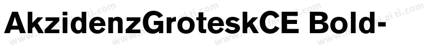 AkzidenzGroteskCE Bold字体转换